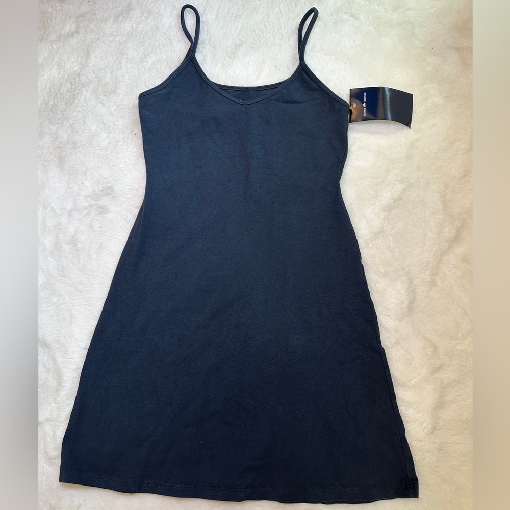 NWT Brandy Melville Navy Spaghetti Strap Dress with built in bra